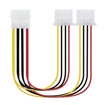 CABLE ALIMENTACION 1 molex macho a 2 molex hembra