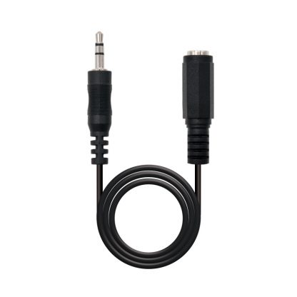 Nanocable Cable audio, Jack 3.5/M-H, Negro, 3m