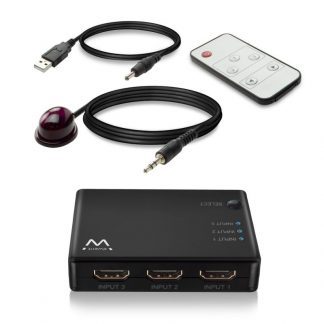 EWENT EW1282 Switch HDMI 4K 3x1con mando distancia
