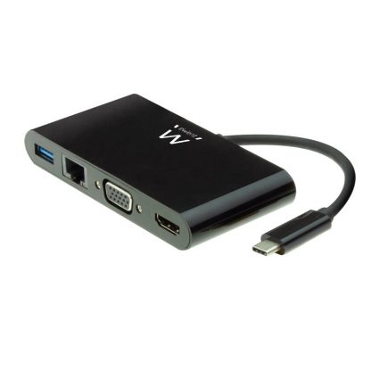 EWENT DOCKING STATION 4K USB-C a HDMI/VGA/HUB/USB