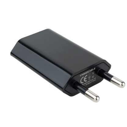 Mini Cargador USB  Ipod /Iphone 5V-1A Negro