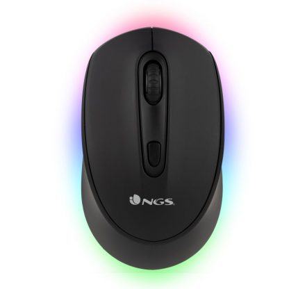 NGS Ratón INALAMBRICO RECARGABLE LED NEGRO