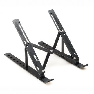 iggual Soporte portátil plegable aluminio negro 17